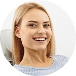 Woman smiling in dental chair