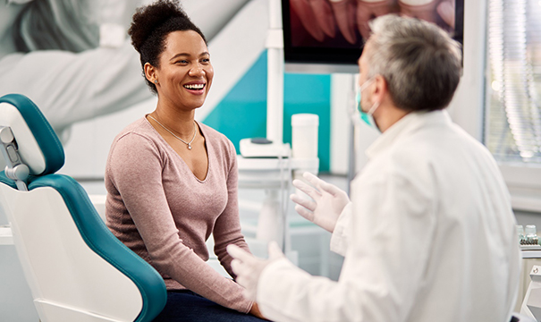 patient asking about emergency dentistry in Attleboro