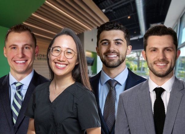Dr. William Herr, Dr. Nancy Mo, Dr. Poya Jafari and Dr. Andrew Luccio smiling