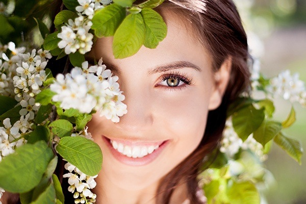 woman smiling