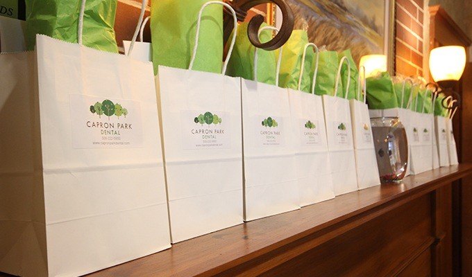 Capron Park Dental goodie bags