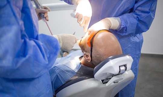Attleboro patient getting a wisdom tooth extraction