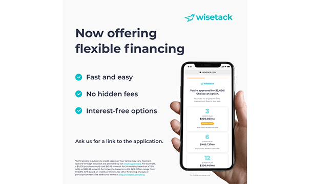 example of Wisetack plan on phone