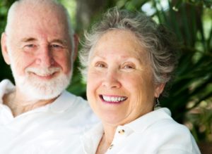 Smiling husband and wife