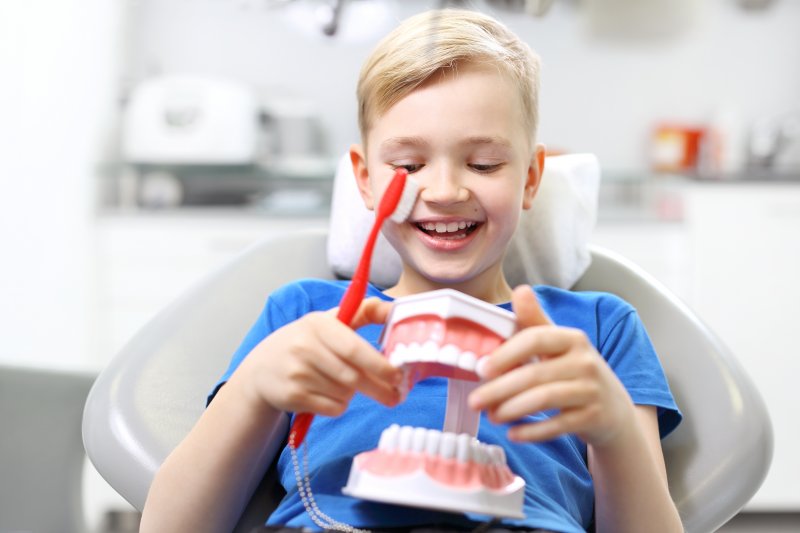 Child at dentist's office