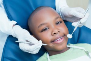 little boy at dental appointment