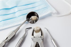 Closeup of Attleboro family dentist tools with wisdom tooth