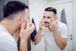 man considering botox for men in attleboro