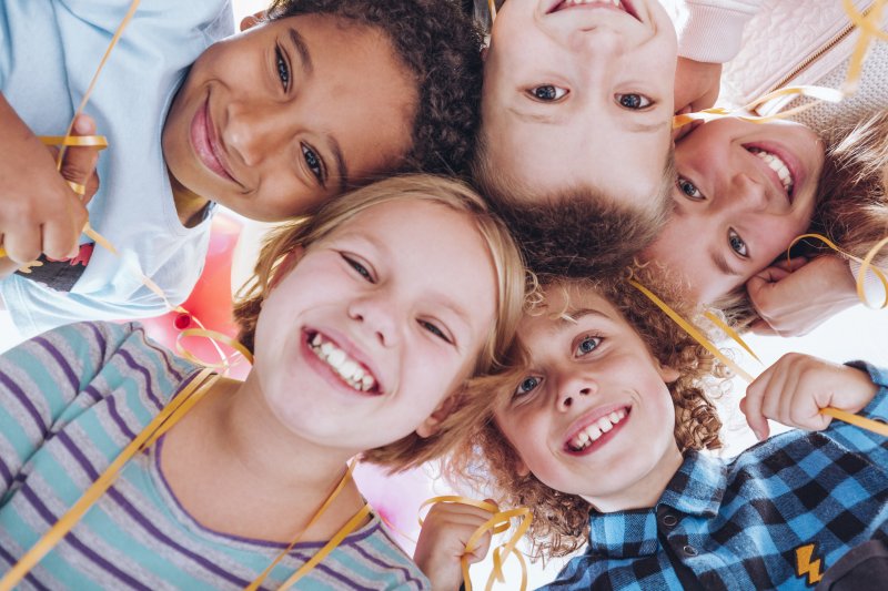 group of children smiling