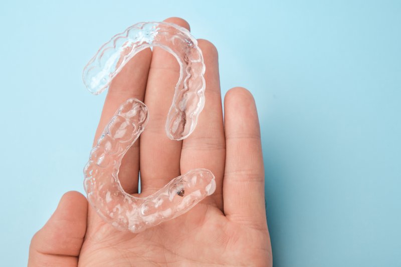 two clear aligners